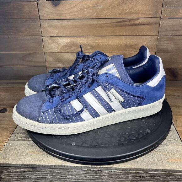 Adidas Men's Size 9 Campus 80's GY4588 Navy Blue Lace Up Athletic Sneakers - Picture 3 of 10